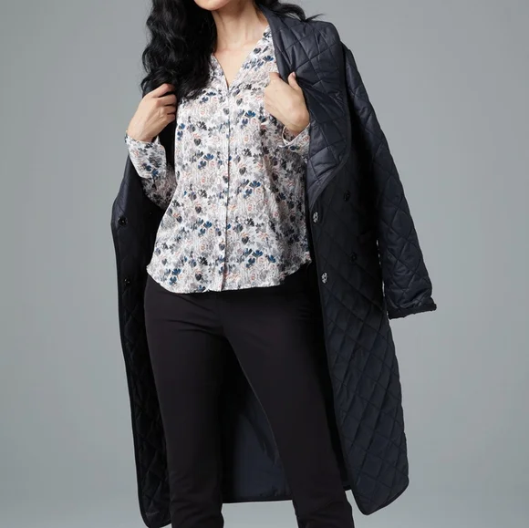 NWT ETCETERA | $495 Pinnacle Oversized Quilted Coat - Picture 5 of 5